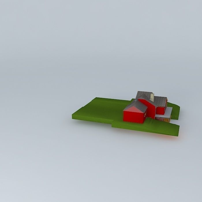 Red House Free 3D model_1