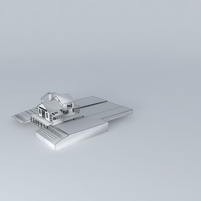 Red House Free 3D model_3