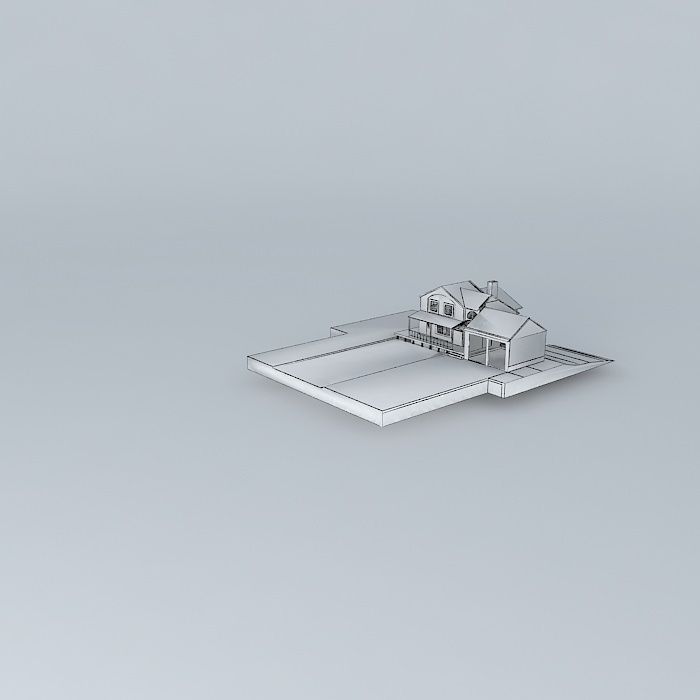 Red House Free 3D model_4