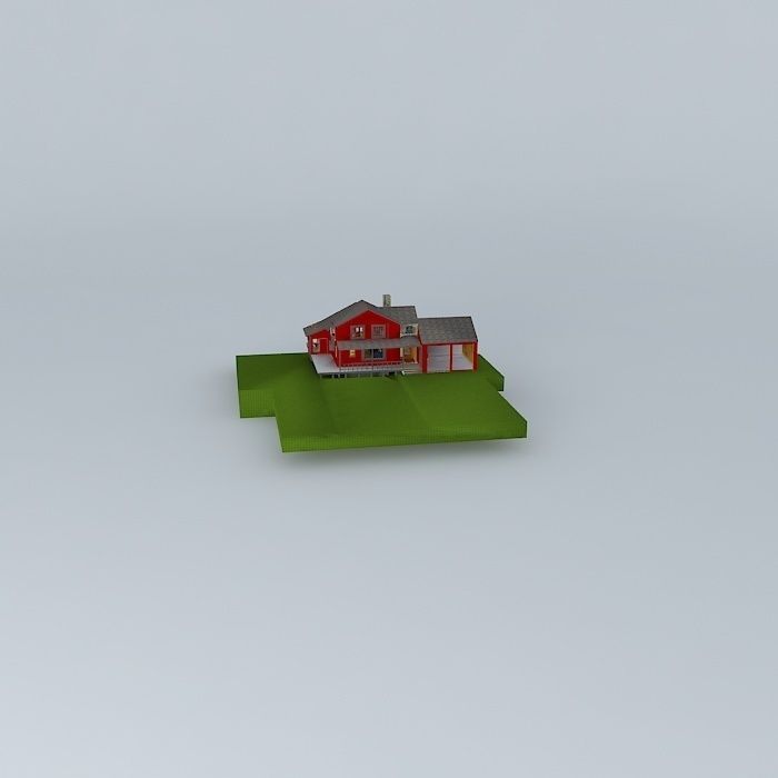 Red House Free 3D model_2