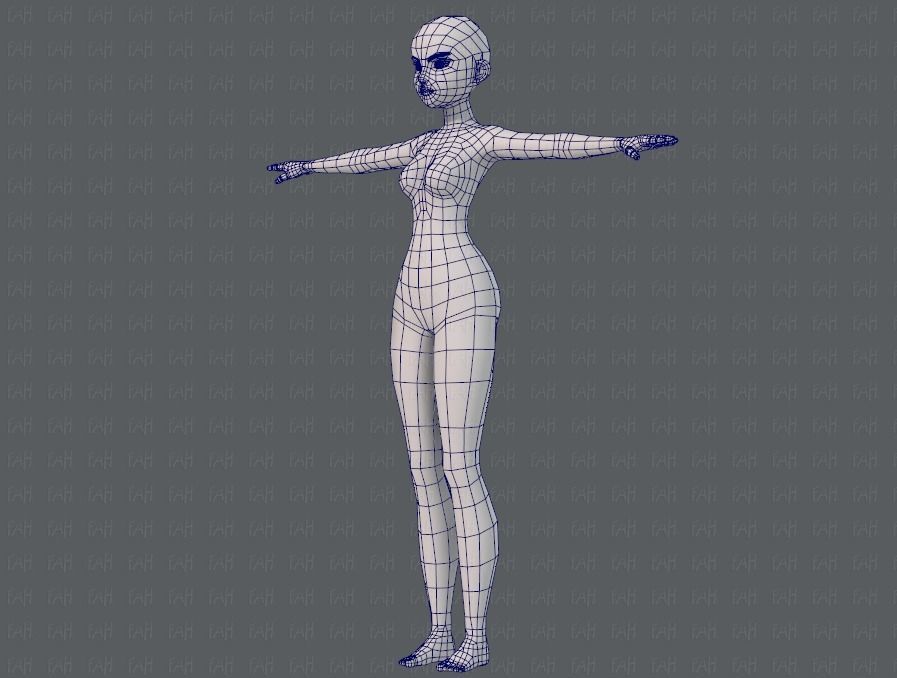 Base ManV04 and Base WomanV11 3D Model Collection_81