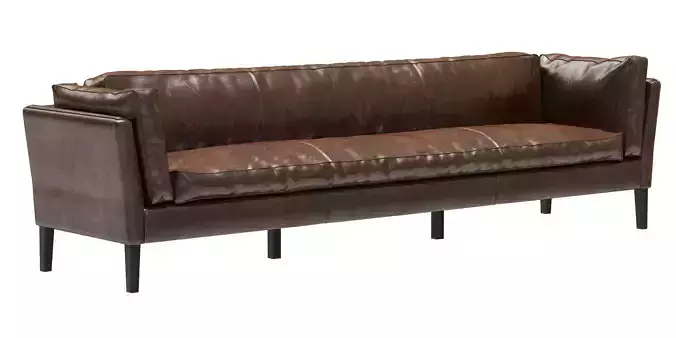 Restoration Hardware Sorensen Leather Sofa 3D model