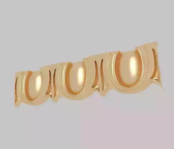 Classic 3D motifs inlaid with gold frame