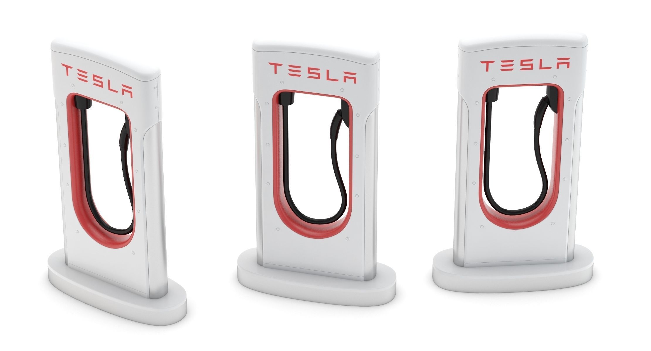 Tesla Charging Station Module 3D model_5