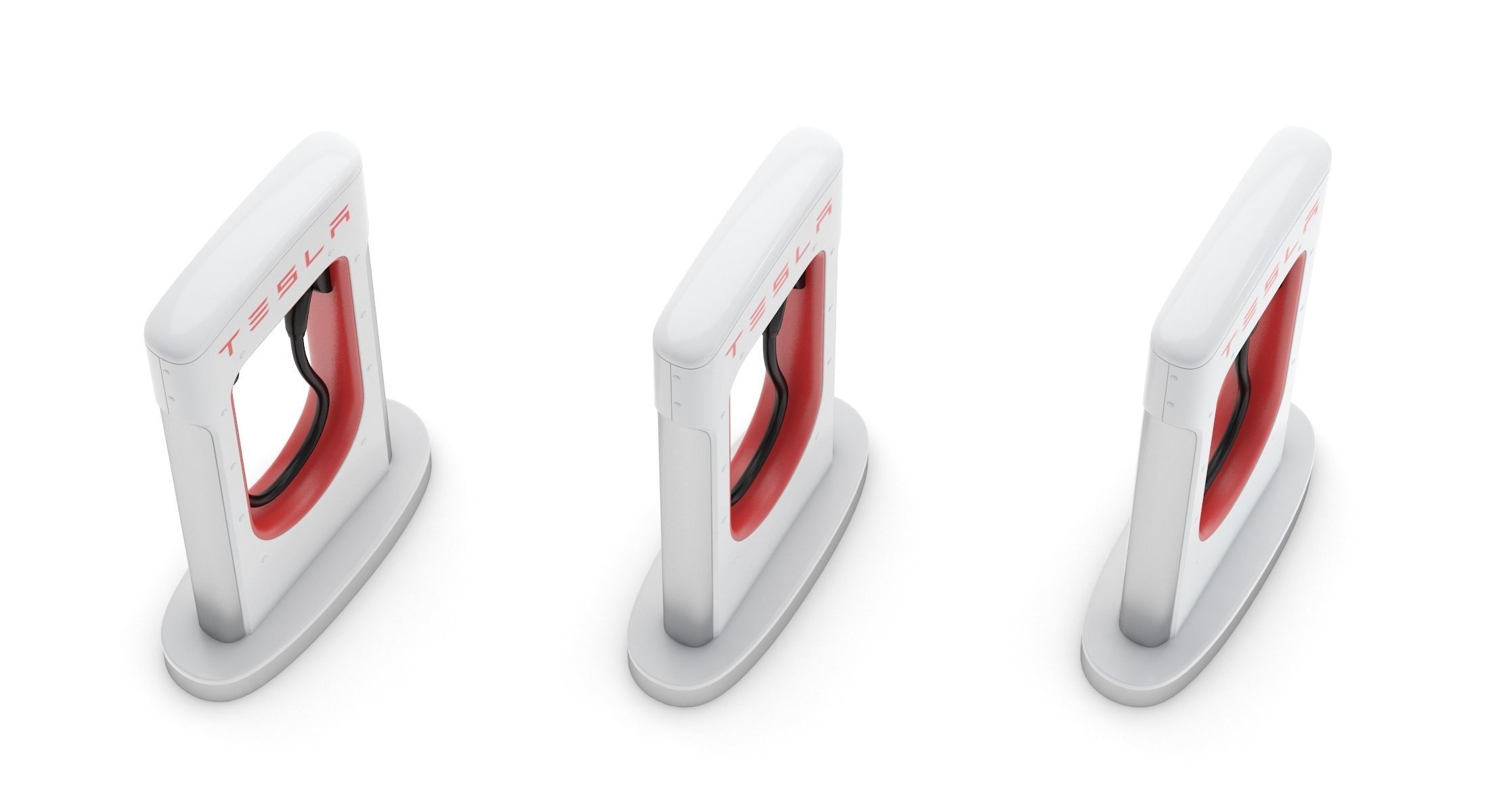 Tesla Charging Station Module 3D model_6