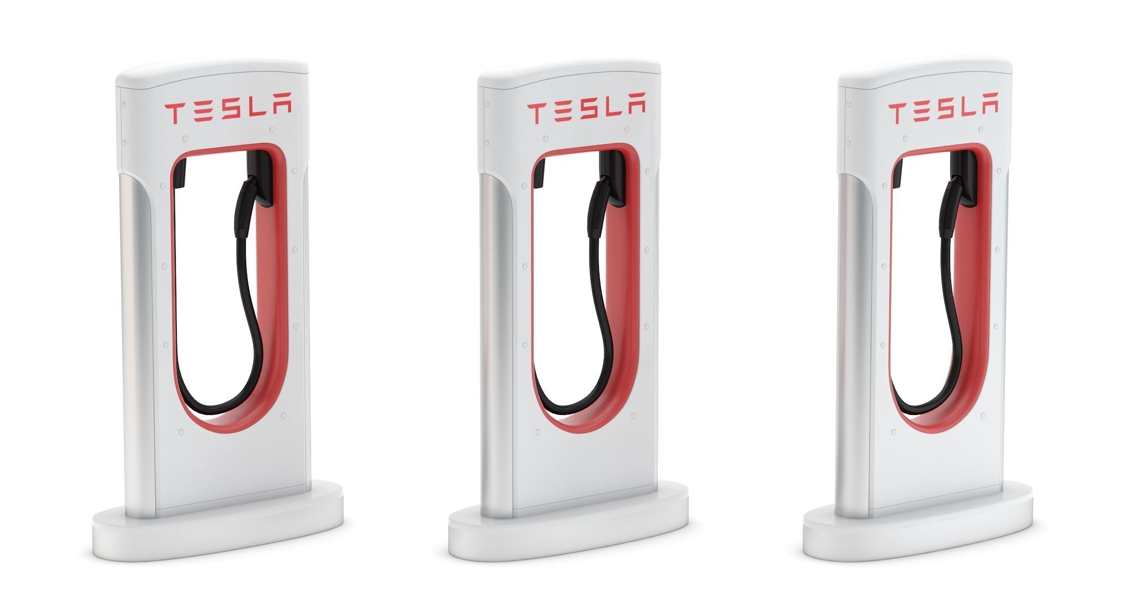 Tesla Charging Station Module 3D model_4
