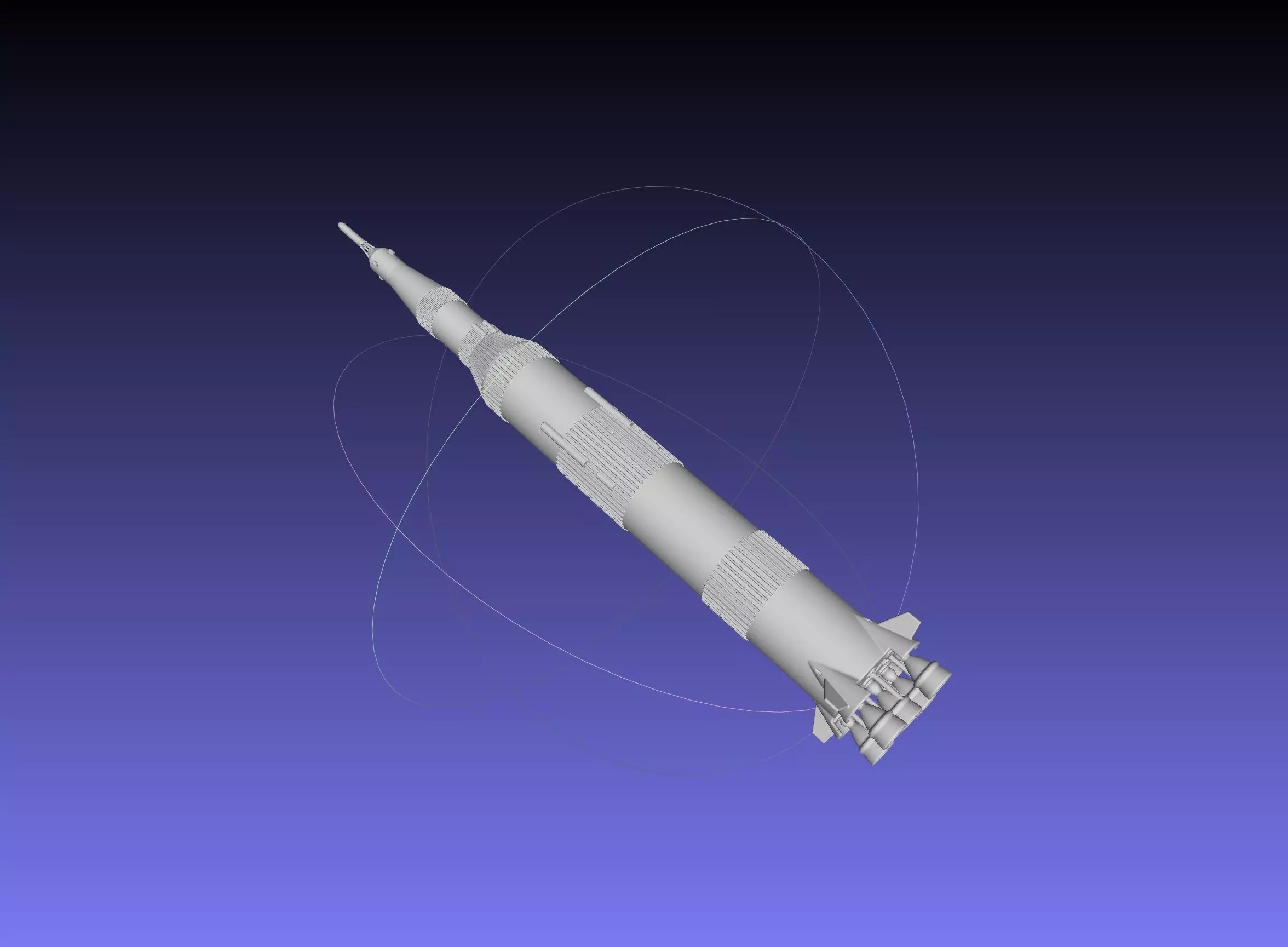 Simple Printable Saturn V Model 3D print model
