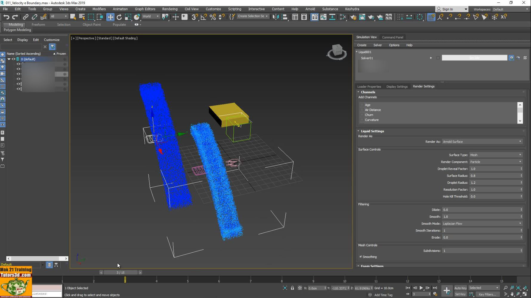 3ds max Fluid Bifrost Liquidi  Tutorial MP4  3D model_11
