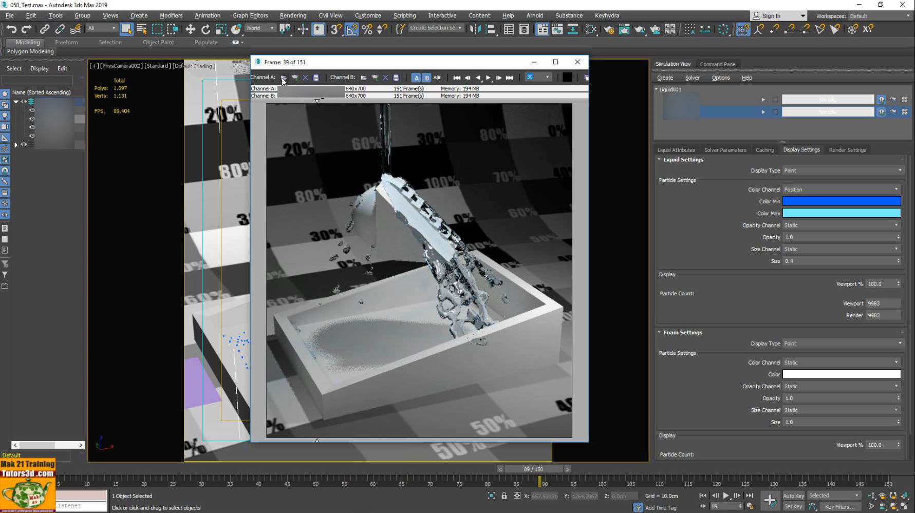 3ds max Fluid Bifrost Liquidi  Tutorial MP4  3D model_10