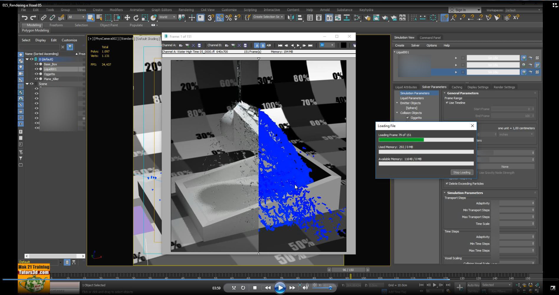 3ds max Fluid Bifrost Liquidi  Tutorial MP4  3D model_6
