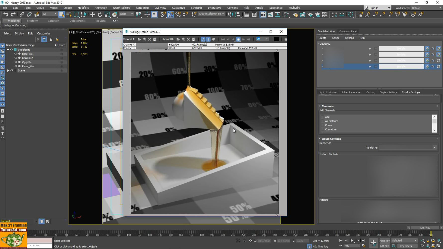 3ds max Fluid Bifrost Liquidi  Tutorial MP4  3D model_4