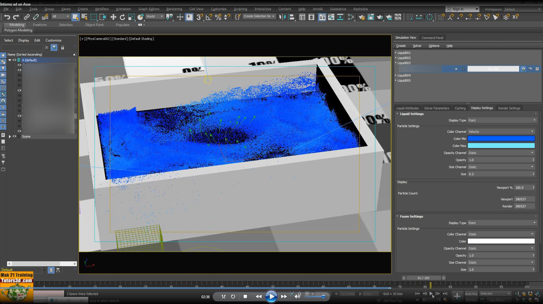 3ds max Fluid Bifrost Liquidi  Tutorial MP4  3D model_7