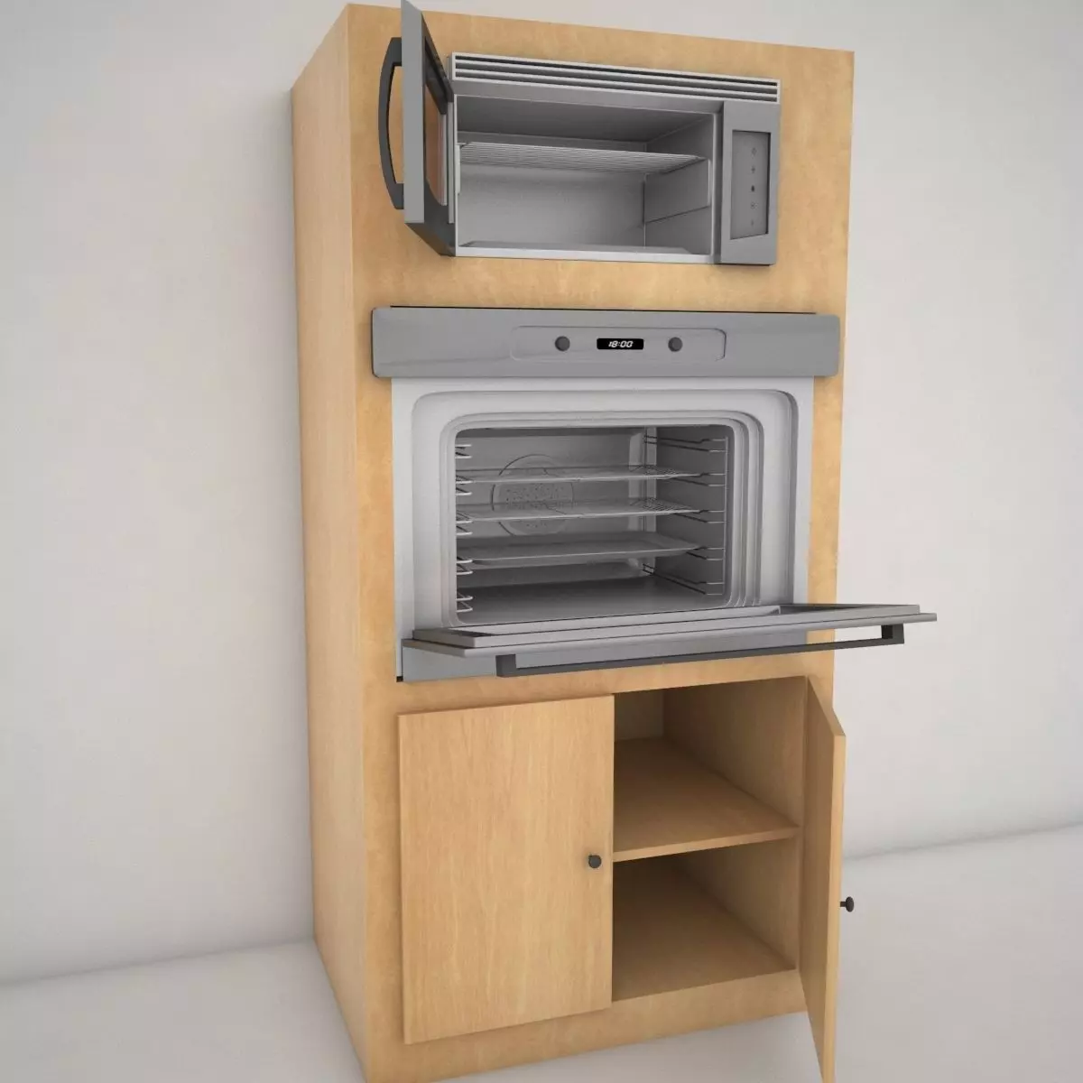 over and microwave 3D model_0