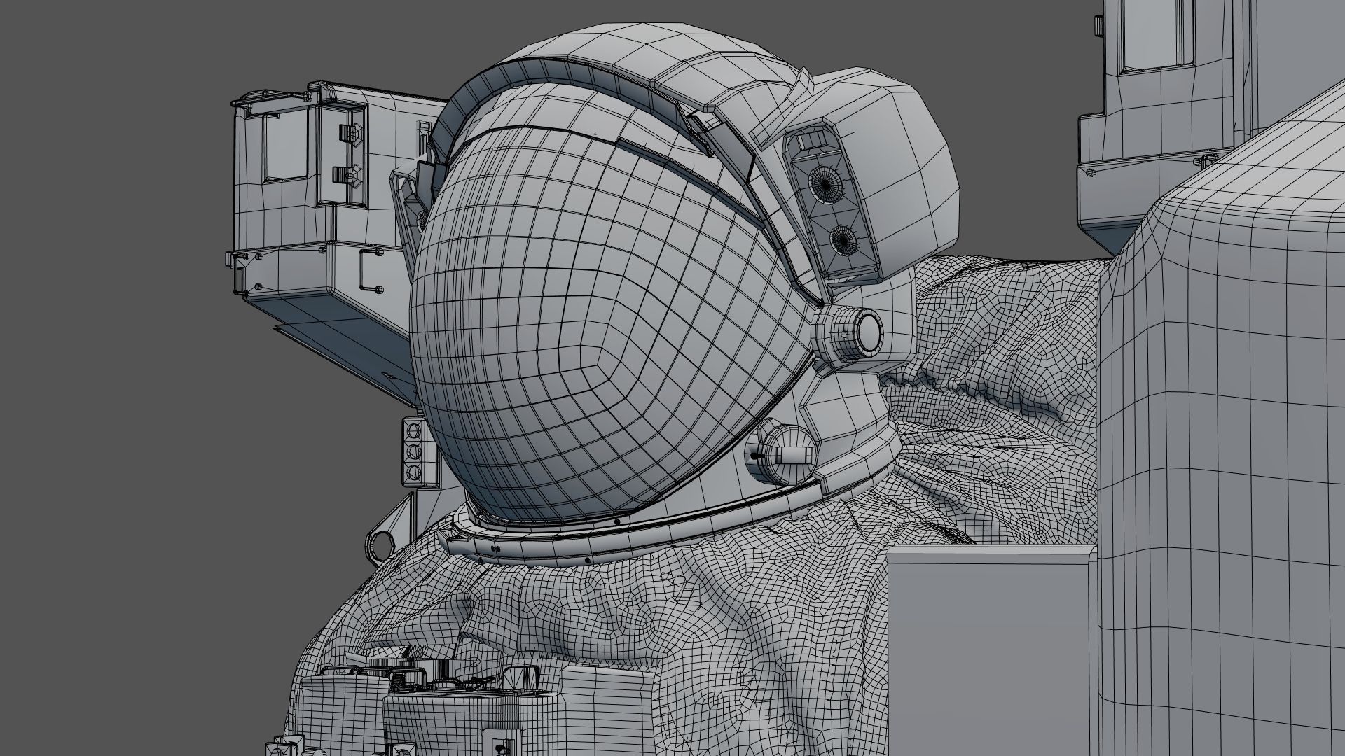 SPACESUIT astronaut EMU MMU SAFER 3D model_51