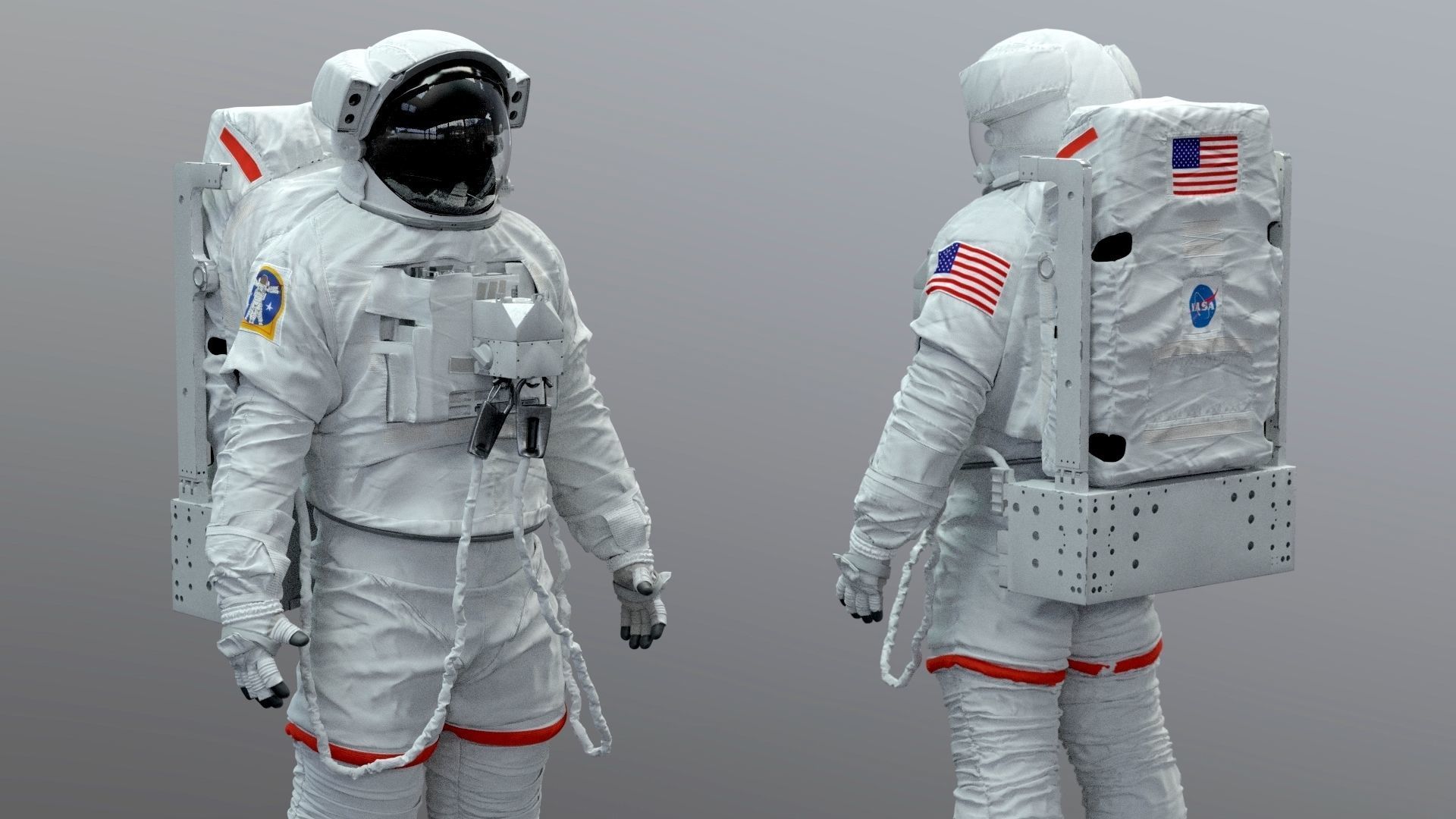 SPACESUIT astronaut EMU MMU SAFER 3D model_17