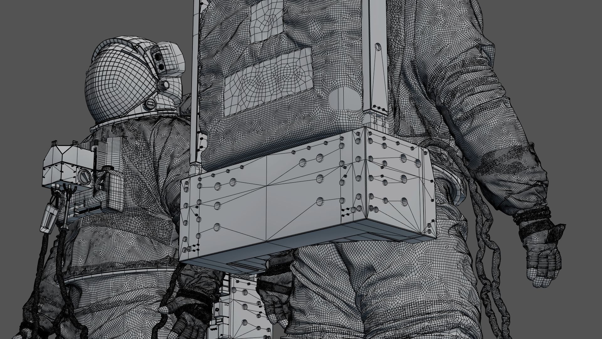 SPACESUIT astronaut EMU MMU SAFER 3D model_56