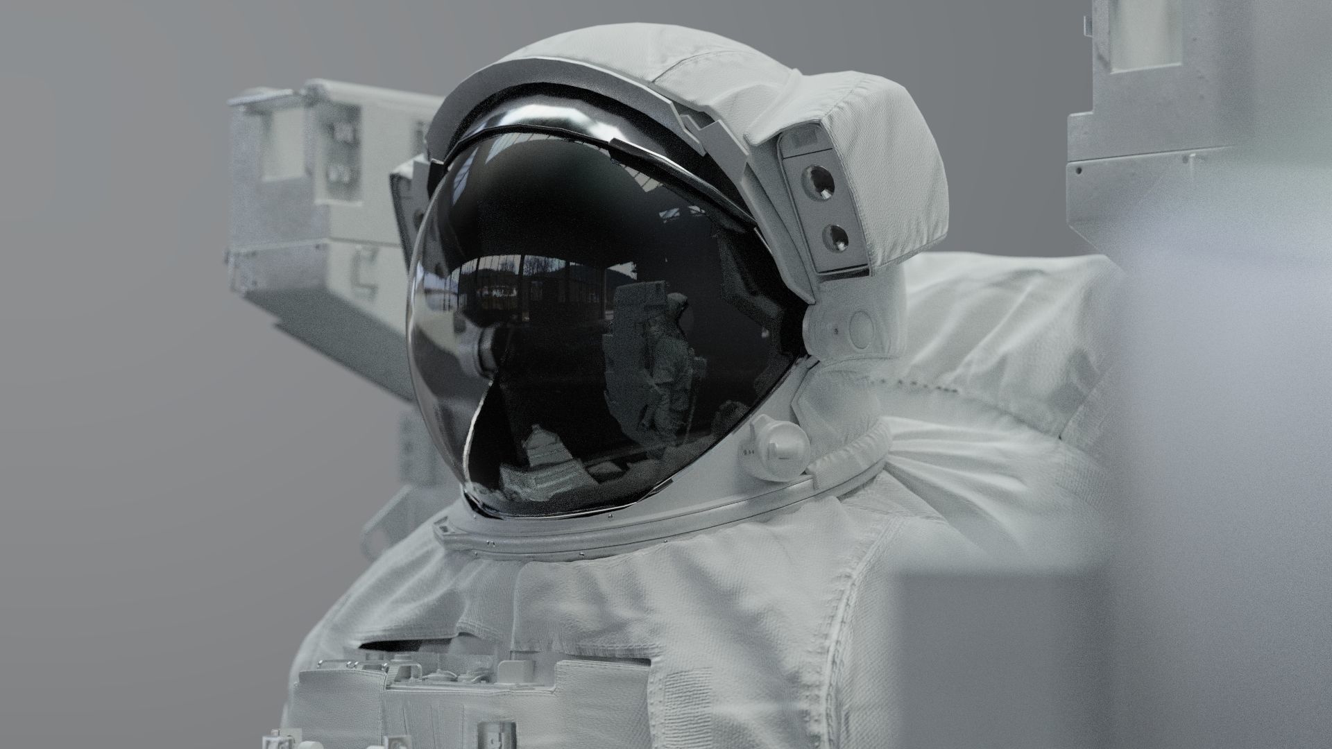 SPACESUIT astronaut EMU MMU SAFER 3D model_35