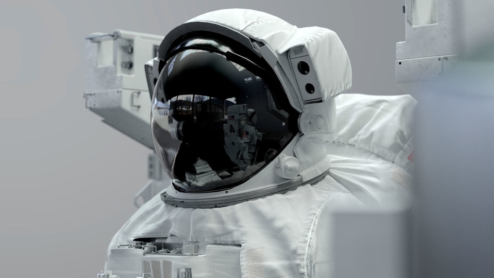 SPACESUIT astronaut EMU MMU SAFER 3D model_13