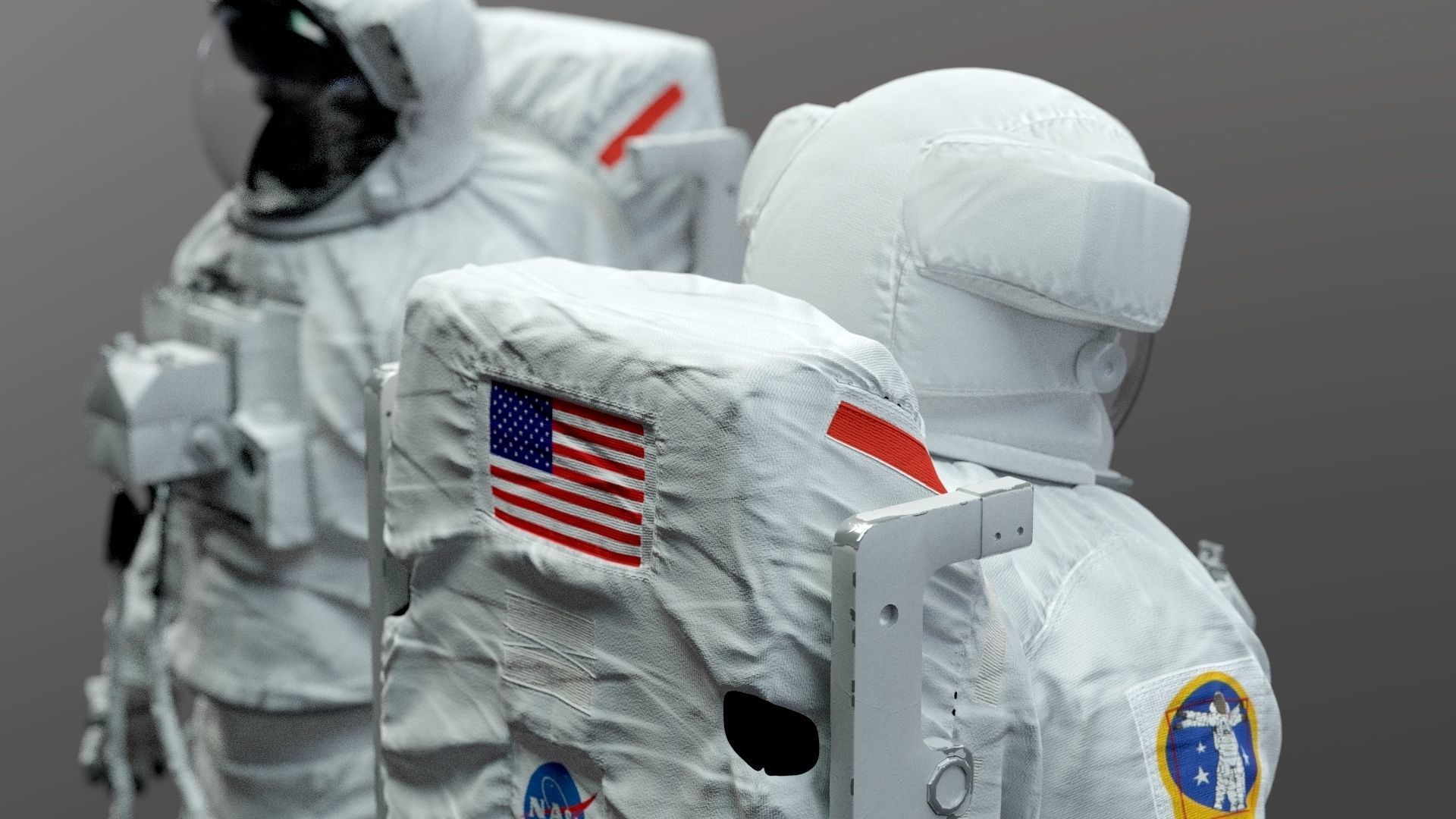 SPACESUIT astronaut EMU MMU SAFER 3D model_19