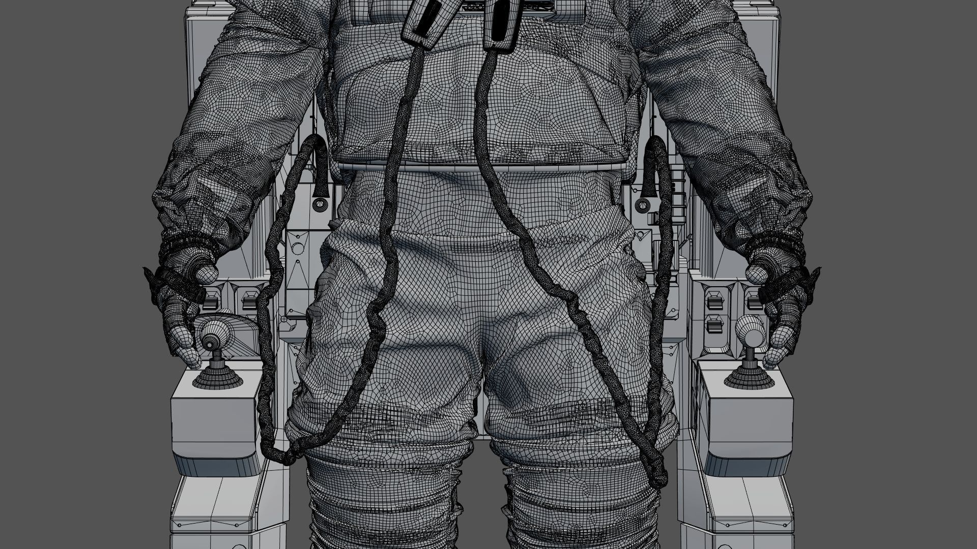 SPACESUIT astronaut EMU MMU SAFER 3D model_47