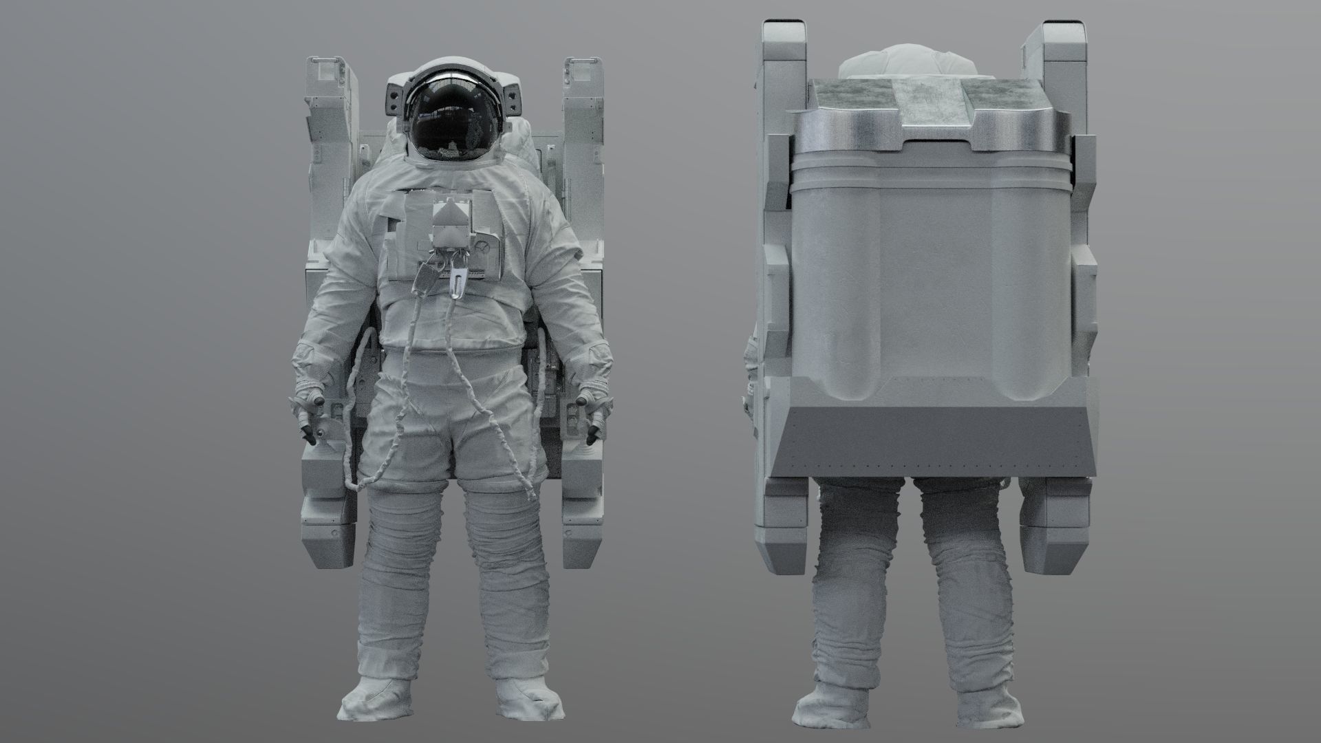 SPACESUIT astronaut EMU MMU SAFER 3D model_25