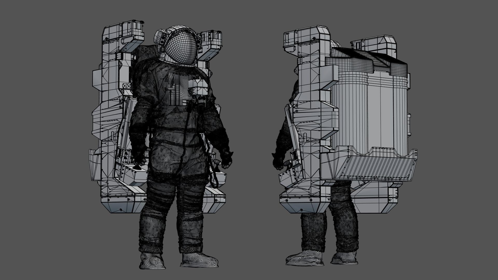 SPACESUIT astronaut EMU MMU SAFER 3D model_44