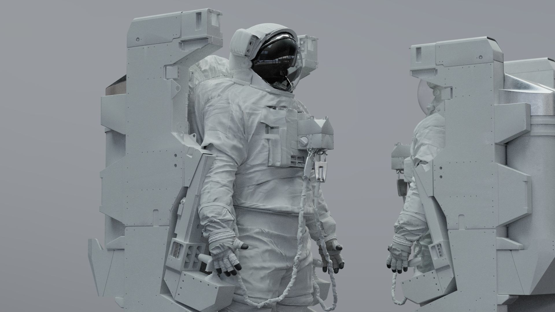 SPACESUIT astronaut EMU MMU SAFER 3D model_23