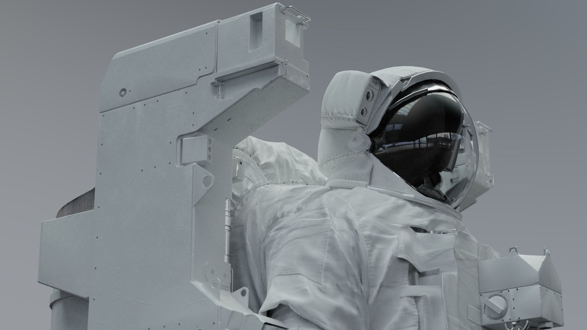 SPACESUIT astronaut EMU MMU SAFER 3D model_33