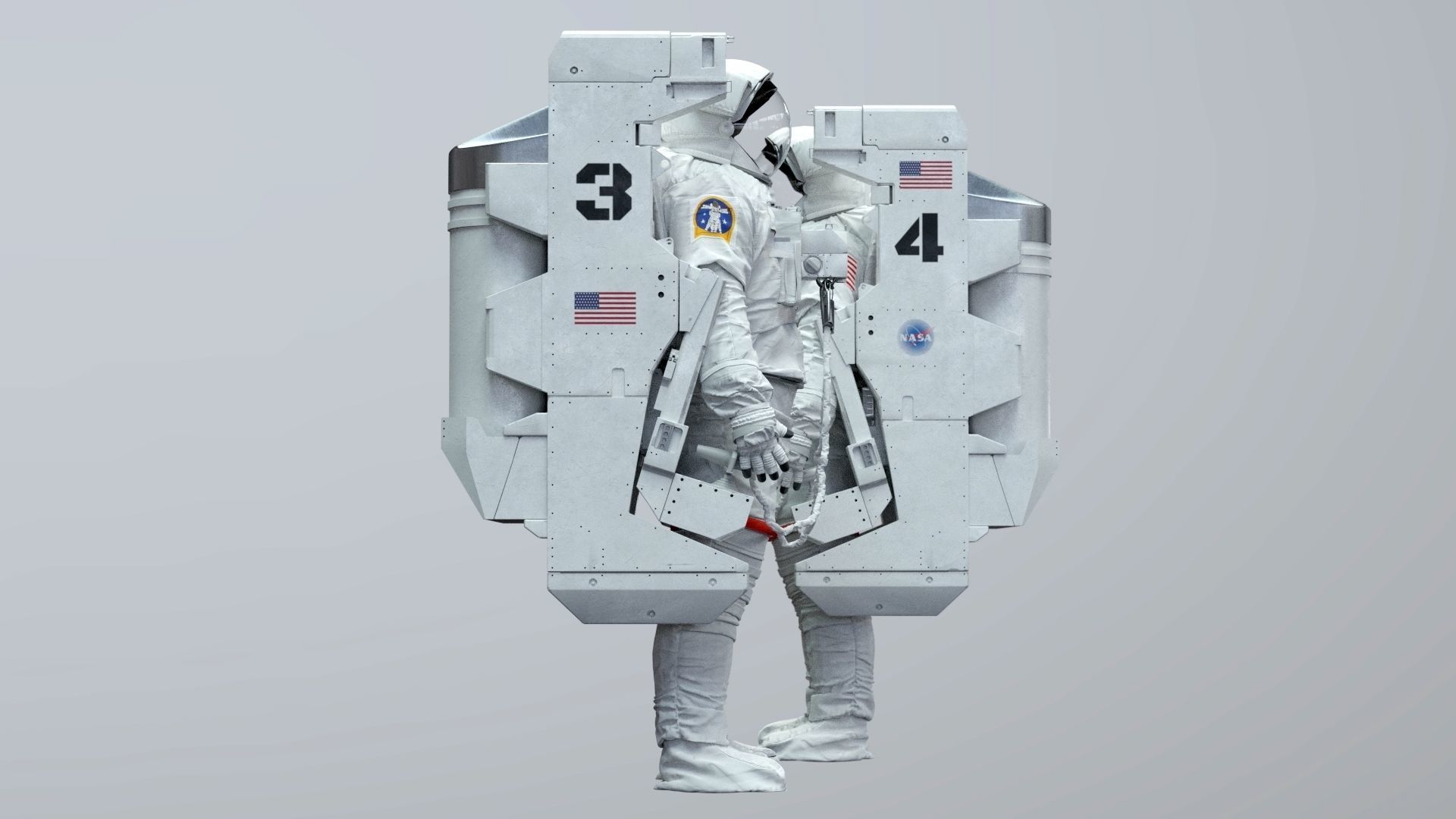 SPACESUIT astronaut EMU MMU SAFER 3D model_5