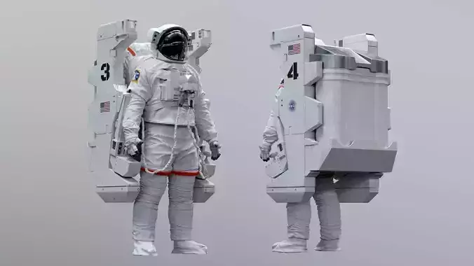 SPACESUIT astronaut EMU MMU SAFER 3D model