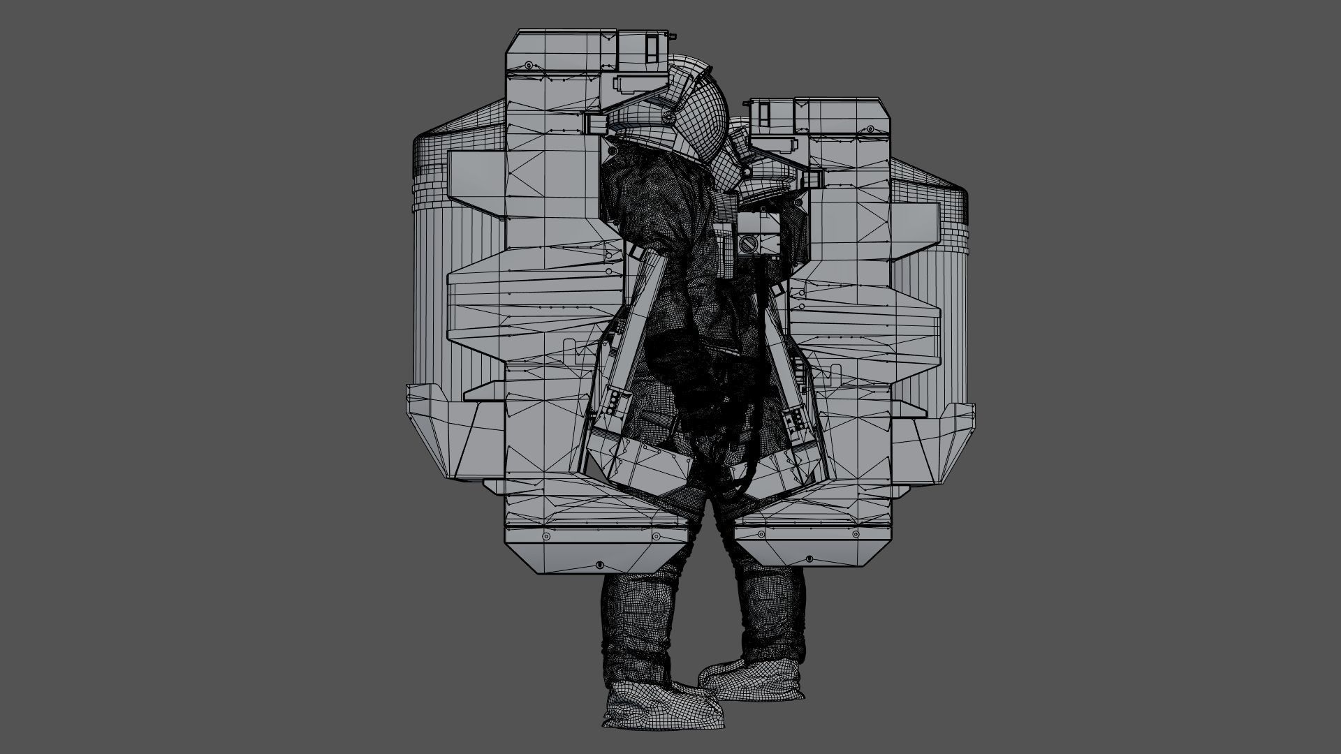 SPACESUIT astronaut EMU MMU SAFER 3D model_42