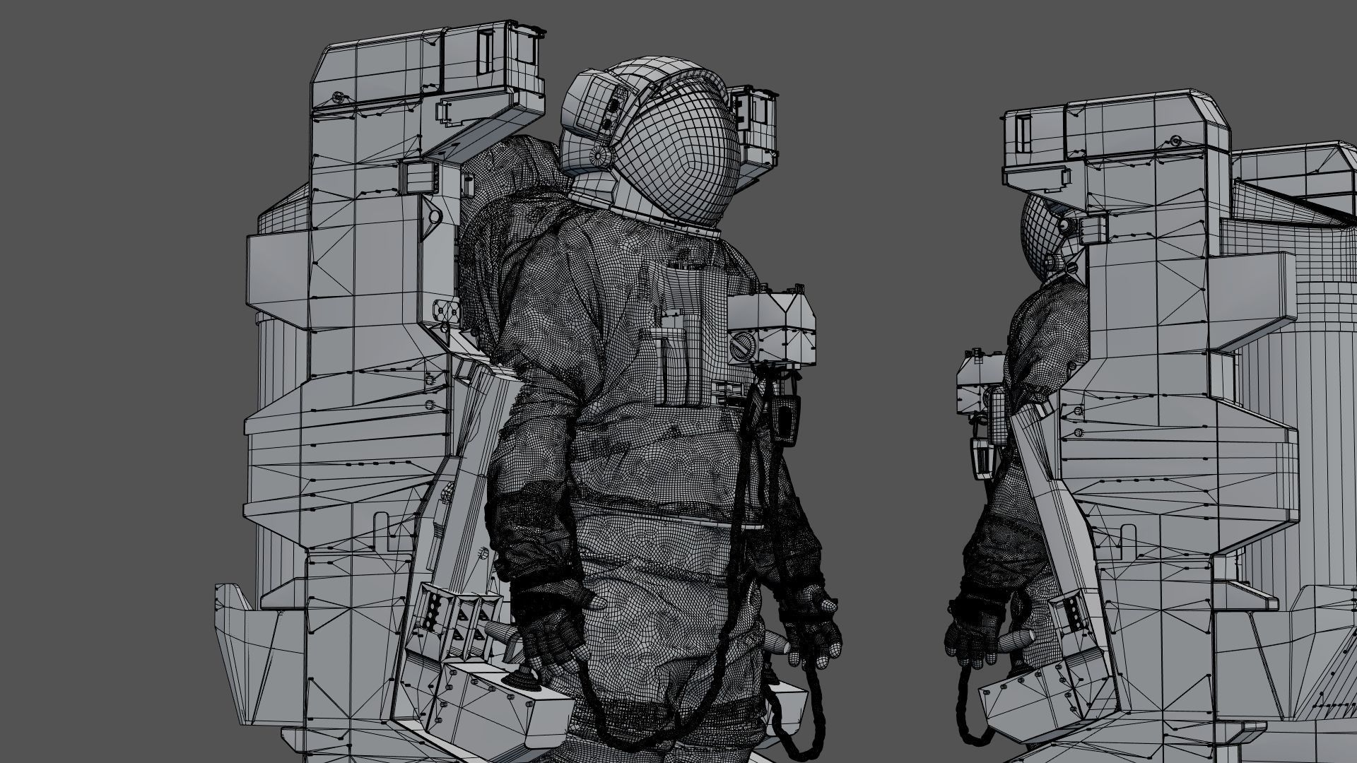 SPACESUIT astronaut EMU MMU SAFER 3D model_45