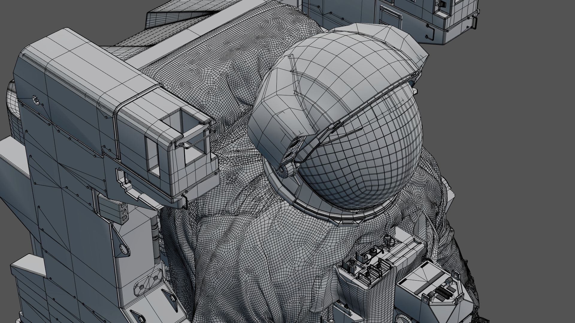 SPACESUIT astronaut EMU MMU SAFER 3D model_54