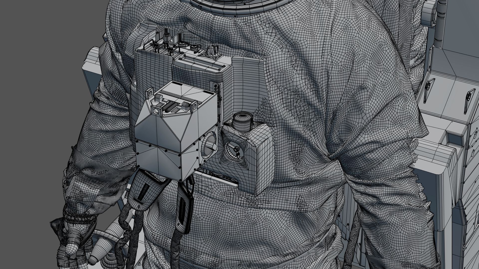 SPACESUIT astronaut EMU MMU SAFER 3D model_55