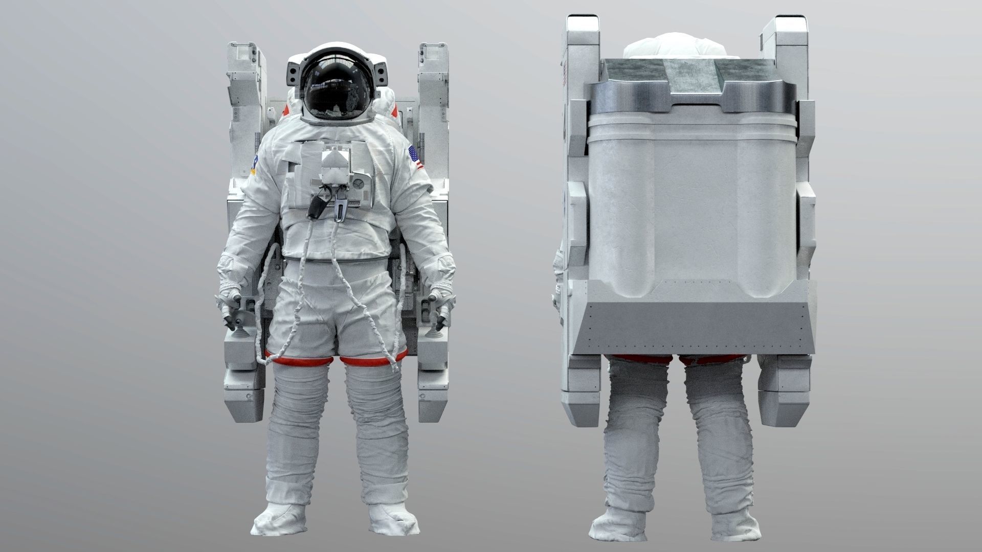SPACESUIT astronaut EMU MMU SAFER 3D model_4