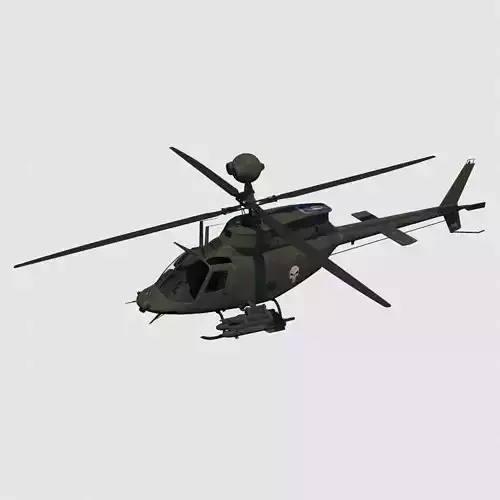 OH-58D Kiowa Warrior Free low-poly 3D model