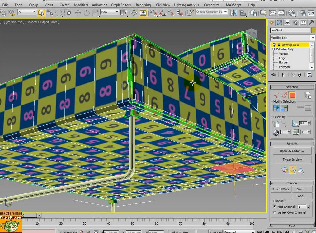 036 3ds max 2016 Unwrap Pelt Spline Unfold V 36 Mp4 3D model_21