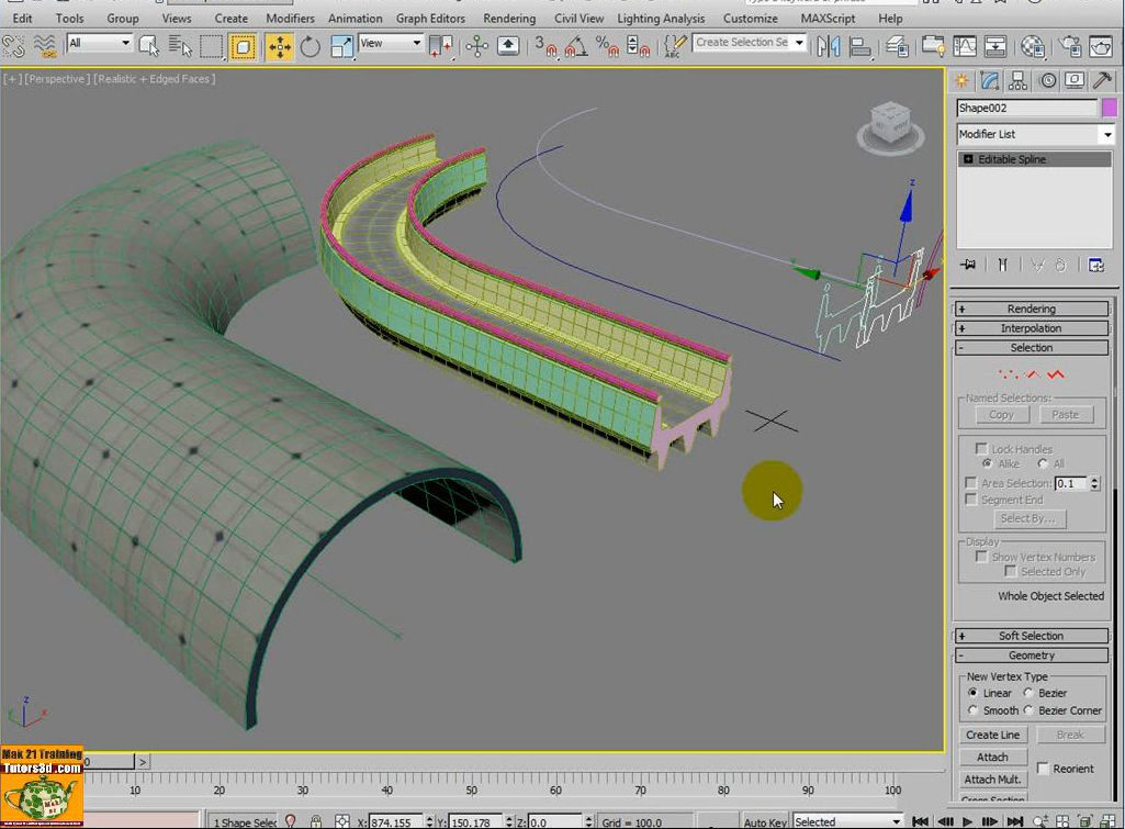 036 3ds max 2016 Unwrap Pelt Spline Unfold V 36 Mp4 3D model_26