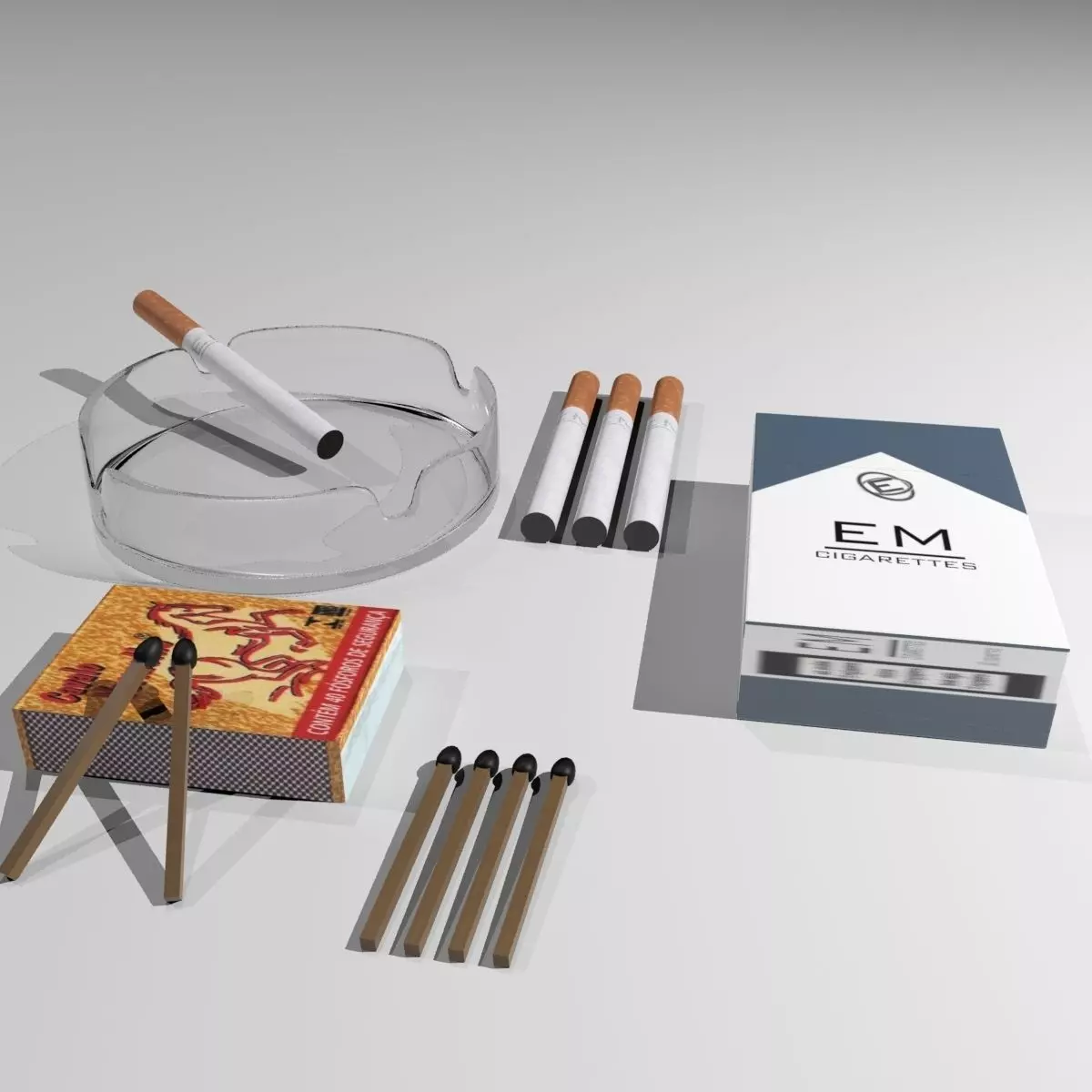 Cigarette pack 3D model