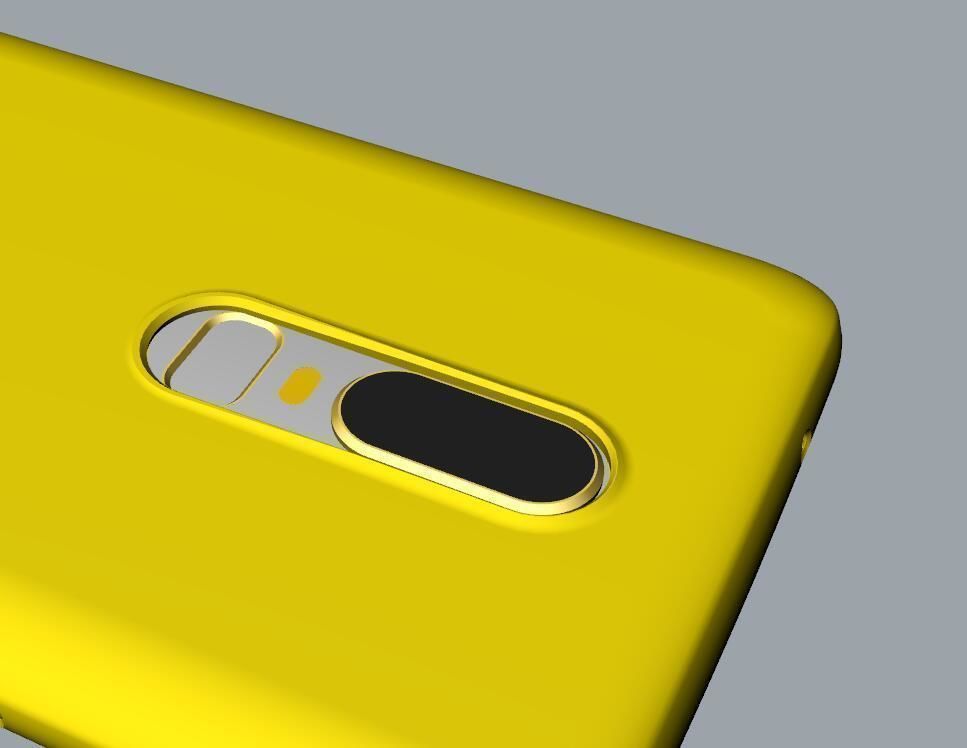 Oneplus 6 yellow case design 3D  model 3D print model_8