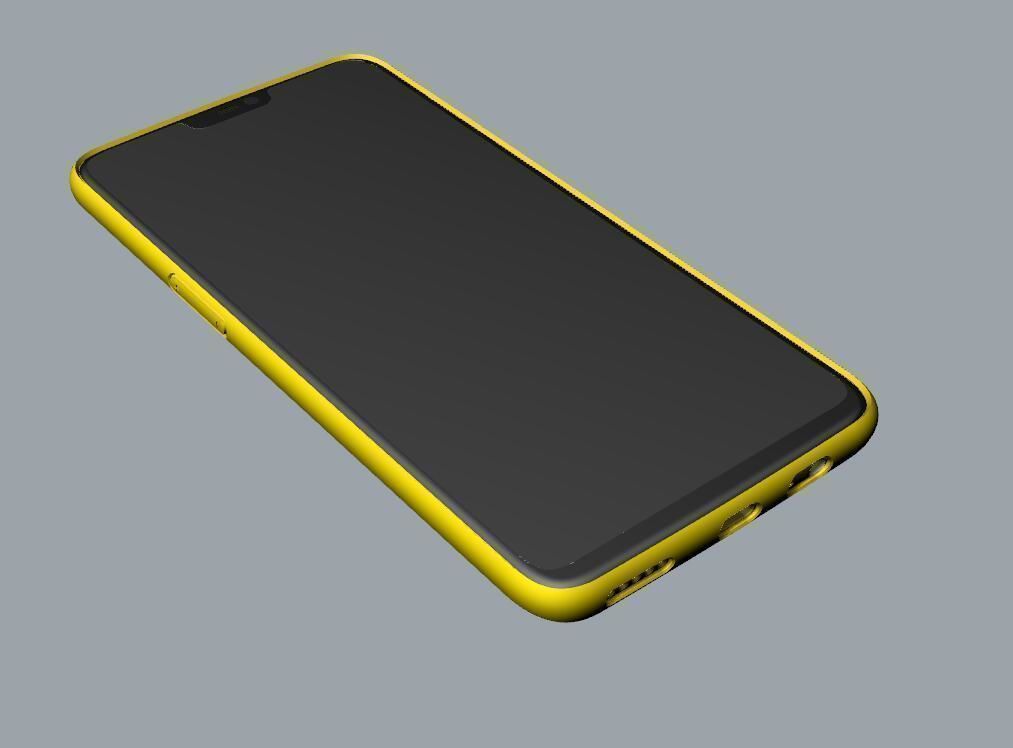 Oneplus 6 yellow case design 3D  model 3D print model_7