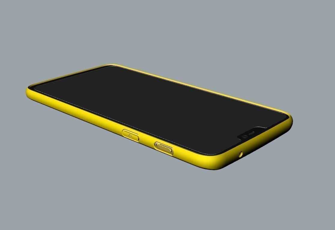Oneplus 6 yellow case design 3D  model 3D print model_3