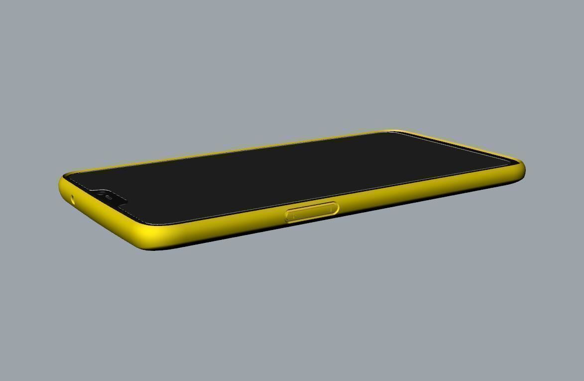 Oneplus 6 yellow case design 3D  model 3D print model_10
