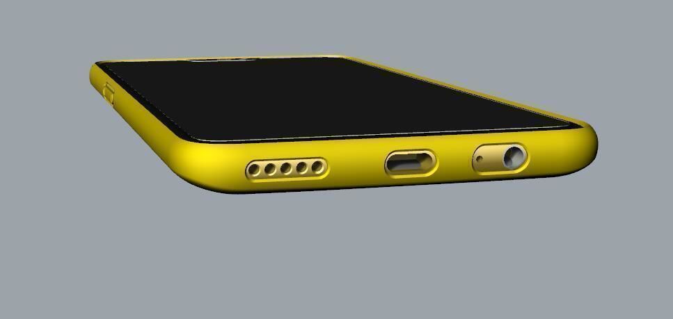 Oneplus 6 yellow case design 3D  model 3D print model_9