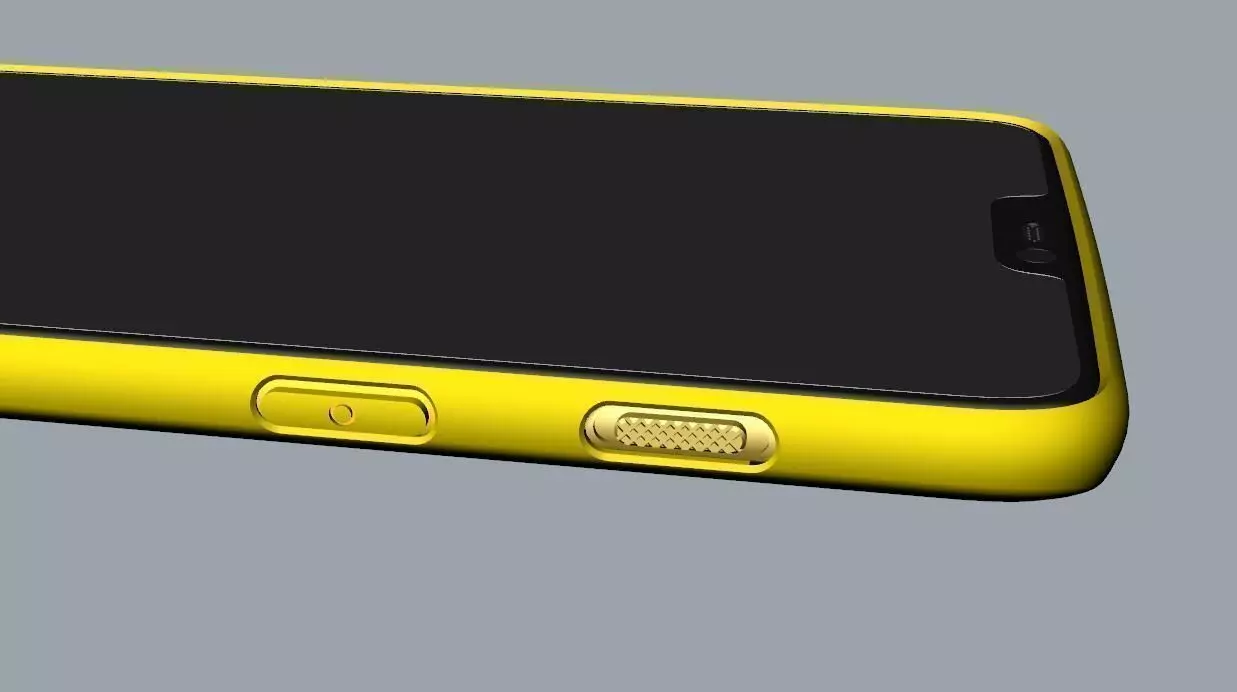 Oneplus 6 yellow case design 3D  model 3D print model_0