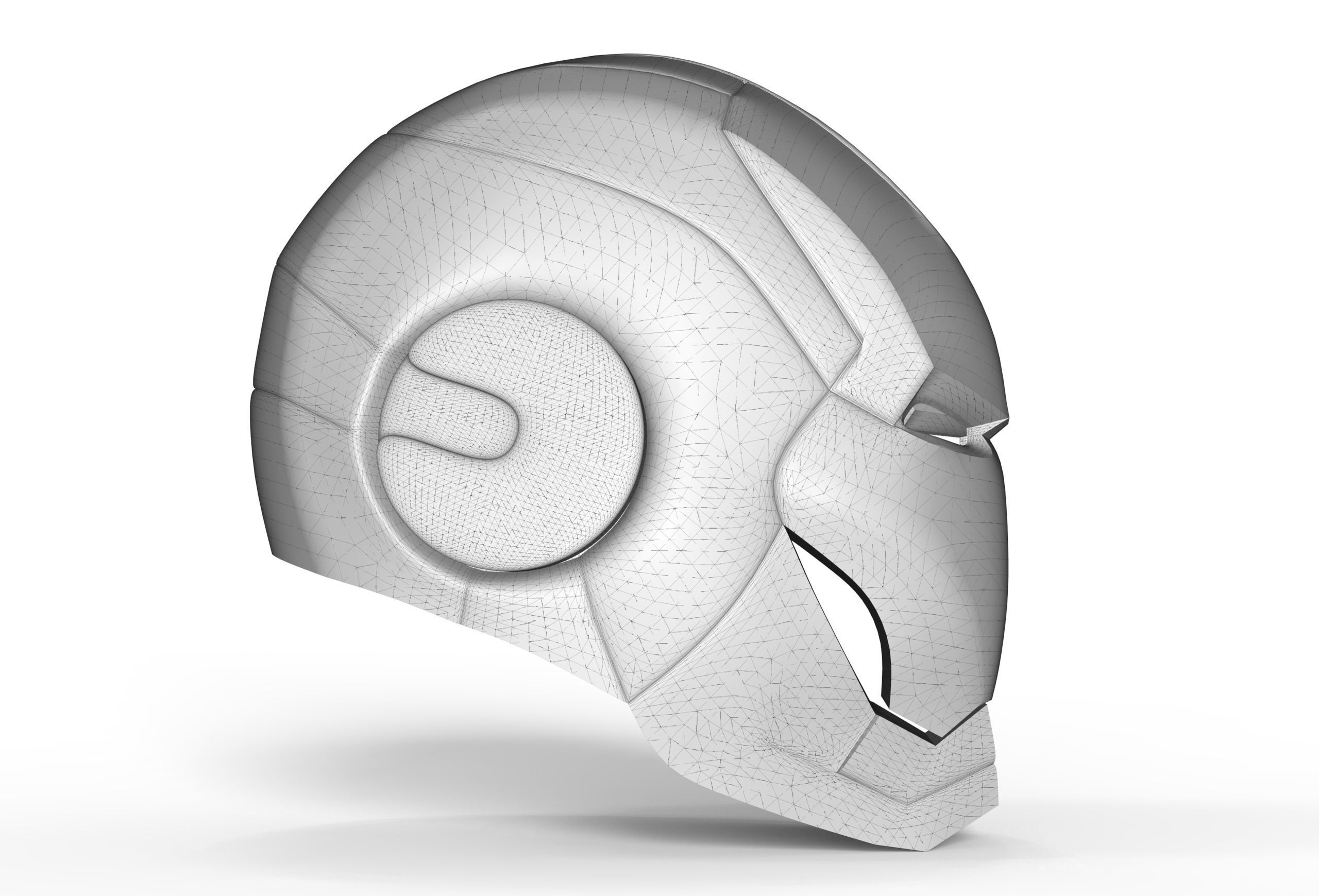 Ironman MK2 helmet Low-poly 3D model_9