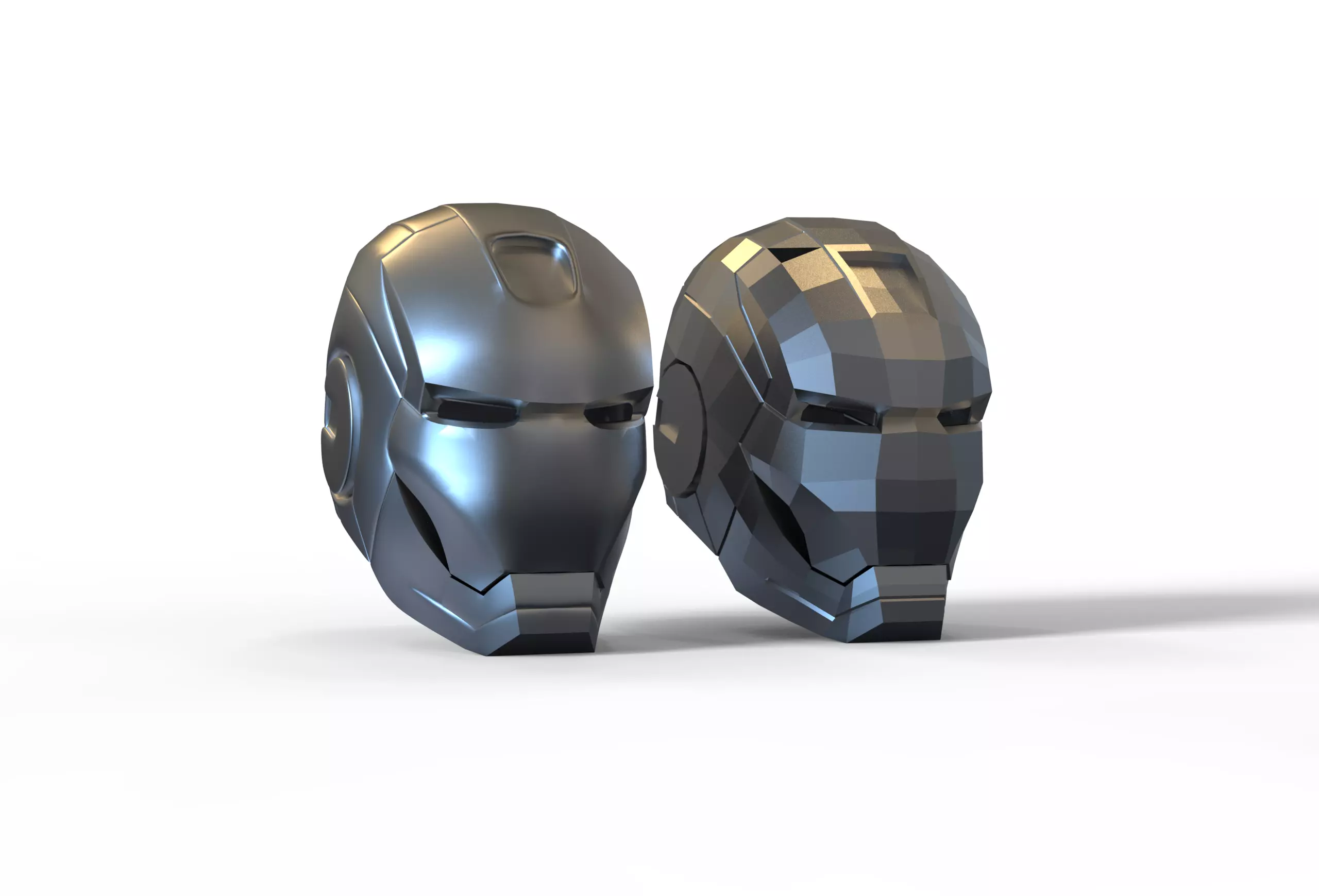 Ironman MK2 helmet Low-poly 3D model_0