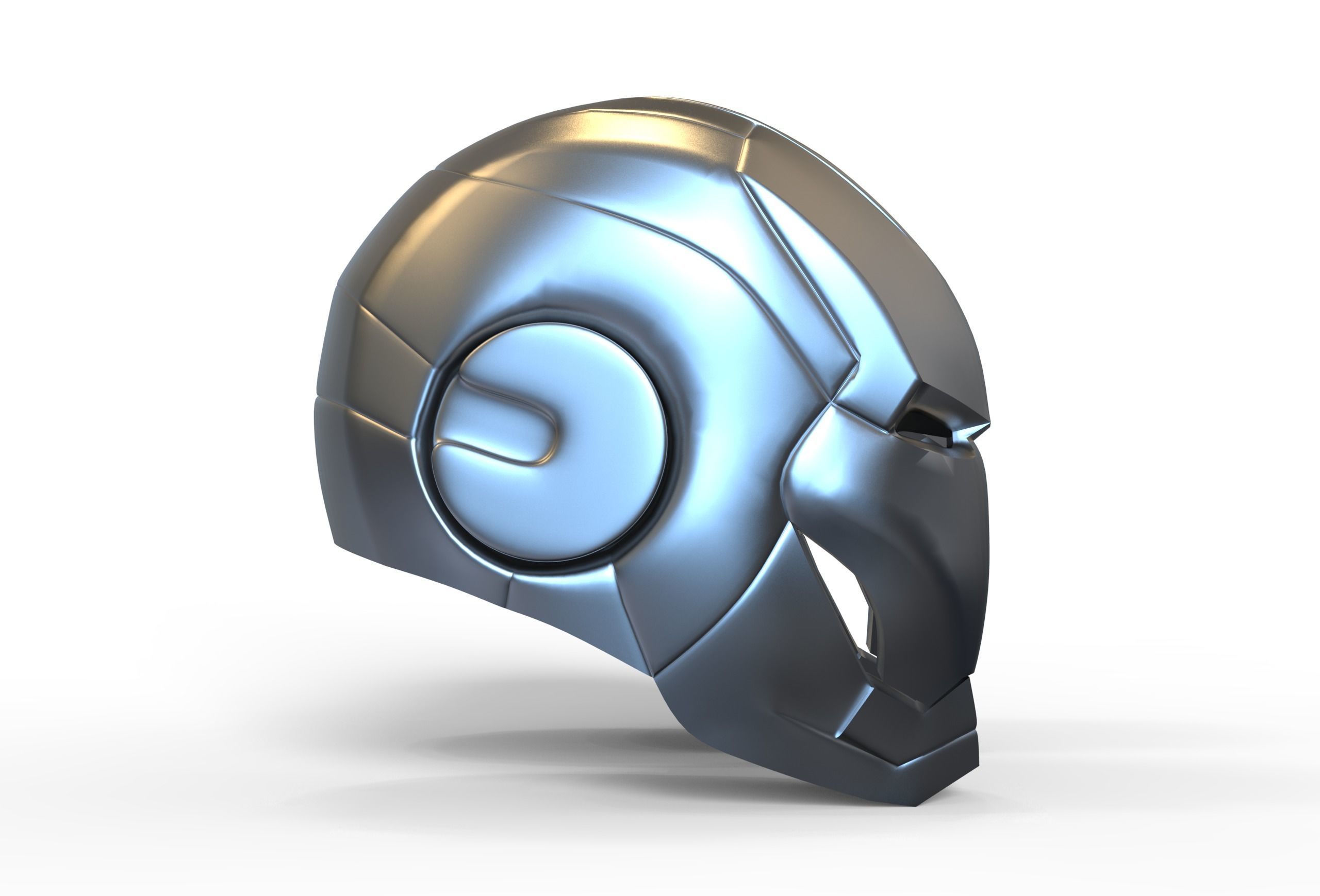 Ironman MK2 helmet Low-poly 3D model_4