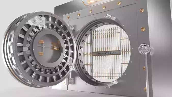 BANK VAULT DOOR Animated  3D model