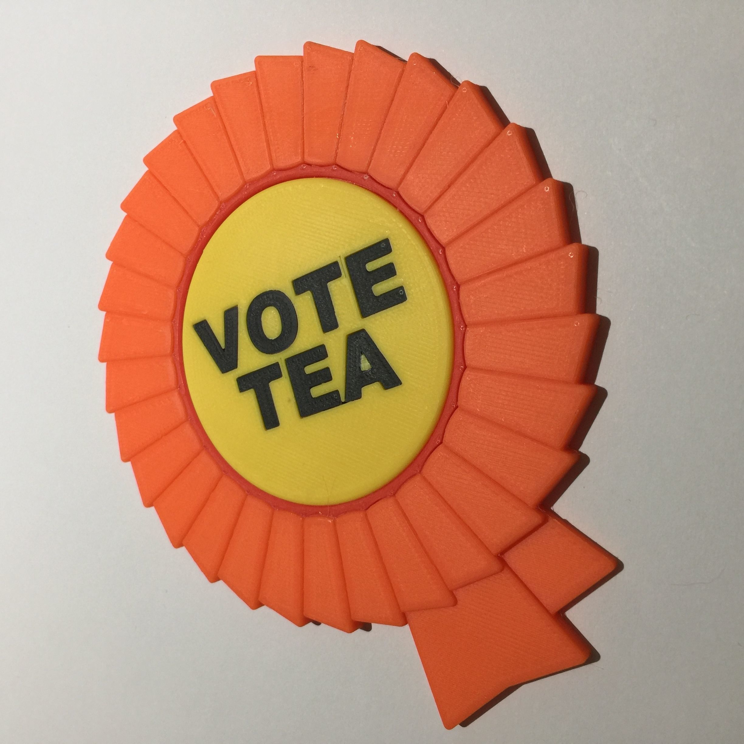 Vote Tea Coaster 3D print model_2